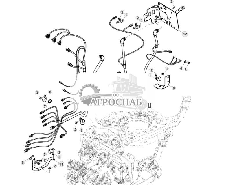 Front Main Harness, Rotating and Leveling Cab (002141 - ) - ST915809 290.jpg